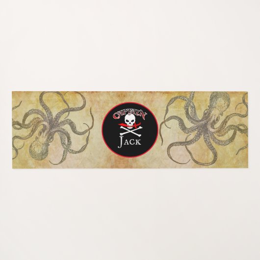 海賊パーソナライズされた船長 ヨガマット (裏面(横))