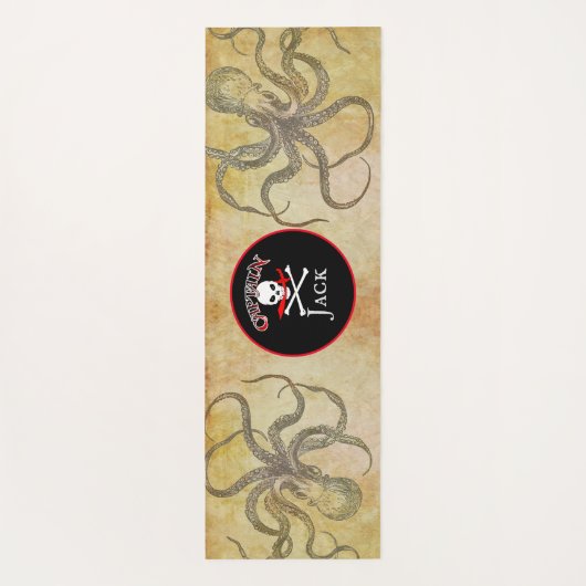 海賊パーソナライズされた船長 ヨガマット (裏面)