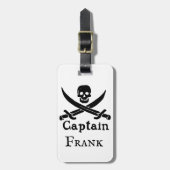 海賊パーソナライズされた船長 ラゲッジタグ (正面縦)