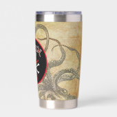 海賊パーソナライズされた船長 保温保冷タンブラー (背面)