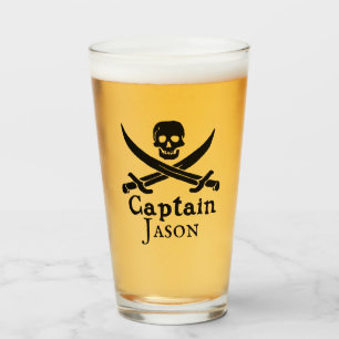 海賊パーソナライズされた艦長グラス杯 タンブラーグラス