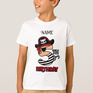 海賊パーソナライズされた5th誕生日Tシャツ Tシャツ