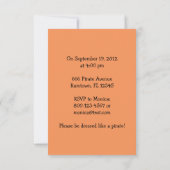 海賊パーティの招待状 招待状 (裏面)