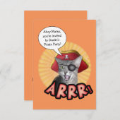 海賊パーティの招待状 招待状 (正面/裏面)