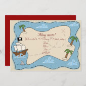 海賊パーティの招待状 招待状 (正面/裏面)