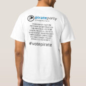 海賊パーティーのオーストラリアの基本的なTシャツ Tシャツ (裏面)