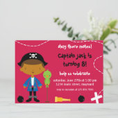 海賊パーティーの誕生日の招待状 招待状 (スタンド正面)