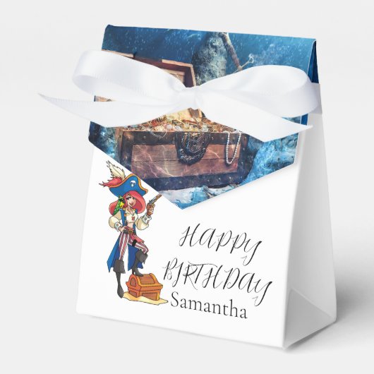 海賊パーティーガール誕生日お願いボックス フェイバーボックス (正面サイド)