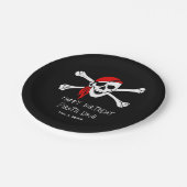 海賊パーティースカルとクロスボーン紙プレート ペーパープレート (アングル)