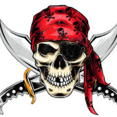 海賊パーティースカル フォトプリント           