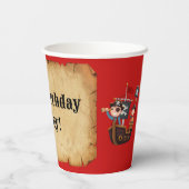 海賊パーティーパーソナライズされた紙カップ 紙コップ (裏面)