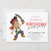 海賊パーティー少年の誕生日 案内状 (正面)