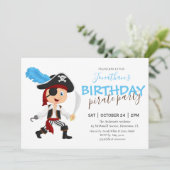 海賊パーティー少年の青い誕生日 案内状 (スタンド正面)