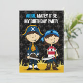 海賊パーティー招待状 招待状 (スタンド正面)