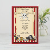 海賊パーティー招待状 招待状 (スタンド正面)