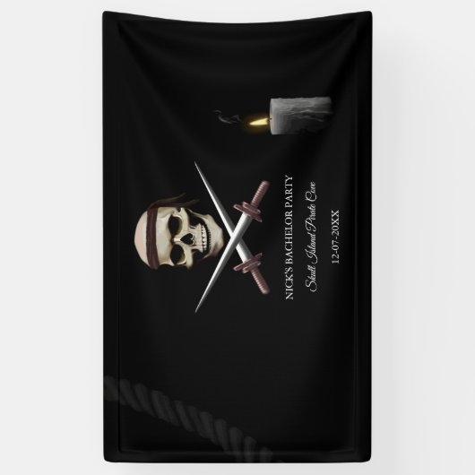 海賊パーティー海賊主題誕生日/独身 横断幕 (縦)