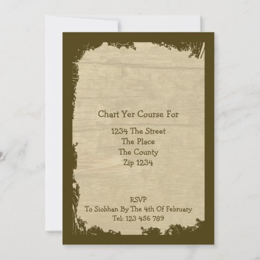 海賊パーティー発表 招待状 (裏面)