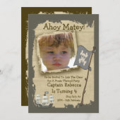 海賊パーティー発表 招待状 (正面/裏面)