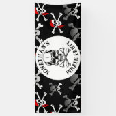 海賊パーティー船のスカル 横断幕 (縦)