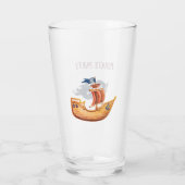 海賊パーティー船スカル旗 タンブラーグラス (裏面)