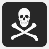 海賊パーティー(スカルとクロスボーン) (Jolly Roger) スクエアシール (正面)