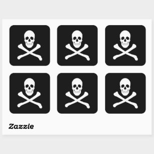 海賊パーティー(スカルとクロスボーン) (Jolly Roger) スクエアシール