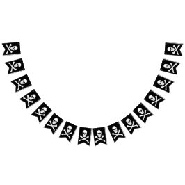 海賊パーティー(スカルとクロスボーン) (Jolly Roger) バンティングフラッグ