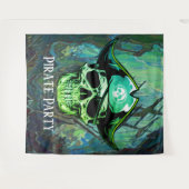 海賊パーティー スカル タペストリー (正面(横))