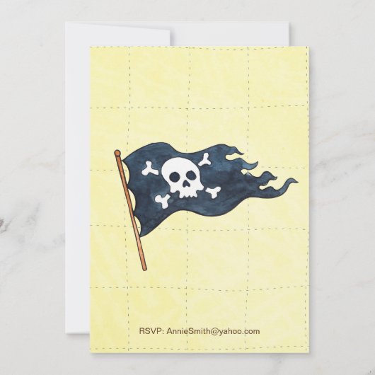 海賊パーティー パーソナライズされた 招待状 (裏面)