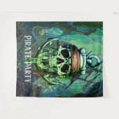 海賊パーティー 船 髑髏 背景 タペストリー (正面(横))