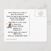 海賊ビタデイ衣装パーティの招待状はがき インビテーションポストカード (裏面)