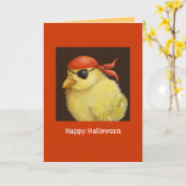 海賊ピープハロウィーンカード カード (黄色い花)