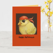 海賊ピープハロウィーンカード カード (黄色い花)