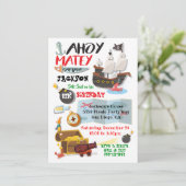 海賊ファンキー誕生日パーティーへの招待 招待状 (スタンド正面)