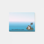 海賊フクロウの後それノートのパッド ポストイット (正面)