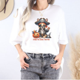海賊フレンチブルドッグ ハロウィーン フレンチブルドッグ ママ トライブレンドTシャツ