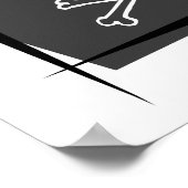 海賊ブラシ国旗 ポスター (角)