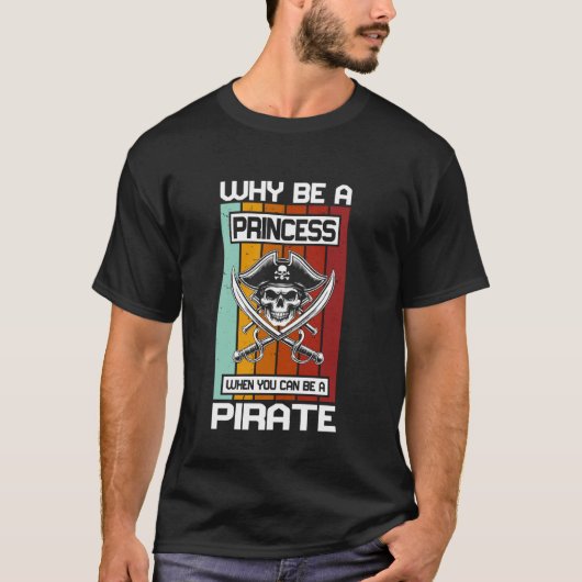 海賊プリンセスになれるスカルC Tシャツ (正面)