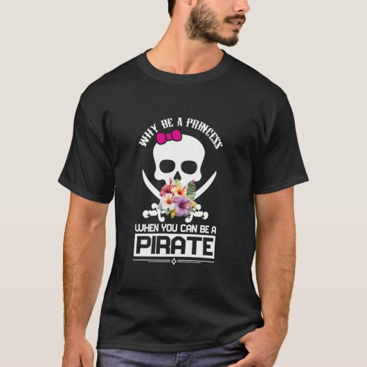 海賊プリンセスになれるスカルC Tシャツ (正面)