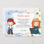 海賊プリンセスはノートのパーソナライズなカード感謝していしています サンキューカード (正面)