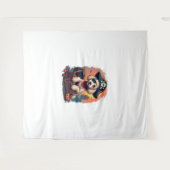 海賊プードルプラン タペストリー (正面(横))