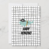 海賊ベイビーシャワーアホイ男の子 招待状 (裏面)