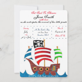 海賊ベイビーシャワー 招待状