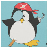 海賊ペンギンのグラフィックパターン ファブリック (クローズアップ)