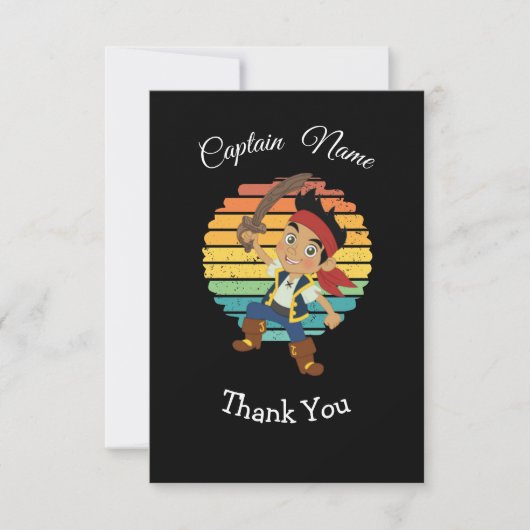 海賊ボーイテーマカード サンキューカード (正面)