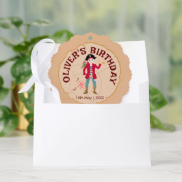 海賊ボーイトレジャーマップおもしろい誕生日パーティー オーナメントカード