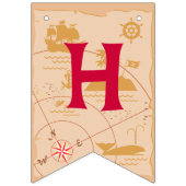 海賊ボーイトレジャーマップおもしろい誕生日パーティー バンティングフラッグ (第2の旗)