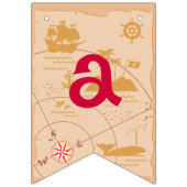 海賊ボーイトレジャーマップおもしろい誕生日パーティー バンティングフラッグ (第3の旗)