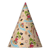 海賊ボーイトレジャーマップおもしろい誕生日パーティー パーティーハット (左)