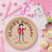 海賊ボーイトレジャーマップおもしろい誕生日パーティー ペーパープレート (パーティー)